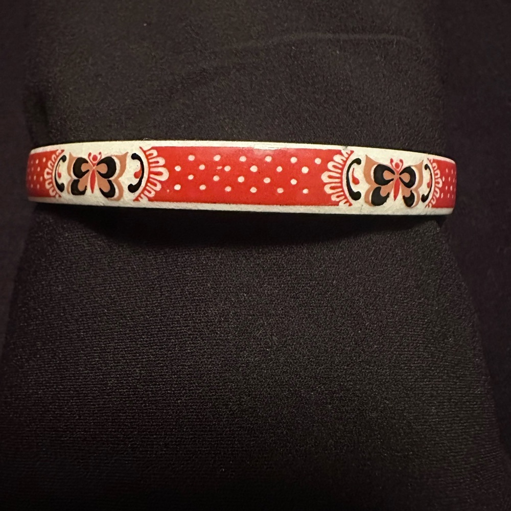 Vintage Made in Austria Michaela Frey Art Nouveau Butterfly Enamel Bracelet